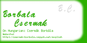 borbala csermak business card